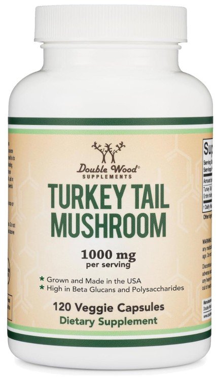 Double Wood Turkey Tail Mushroom bottle