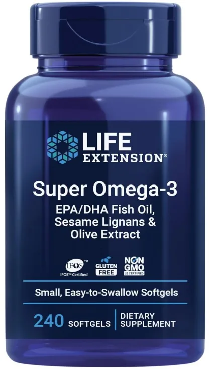 Life Extension Super Omega-3 easy-to-swallow bottle