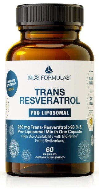MCS Formulas Trans-Resveratrol Liposomal bottle