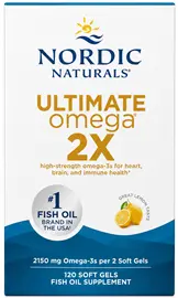 Nordic Naturals Ultimate Omega 2X lemon fish oil bottle