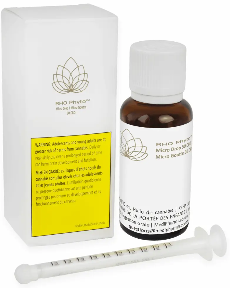 RHO Phyto Micro Drop 50 CBD bottle and box